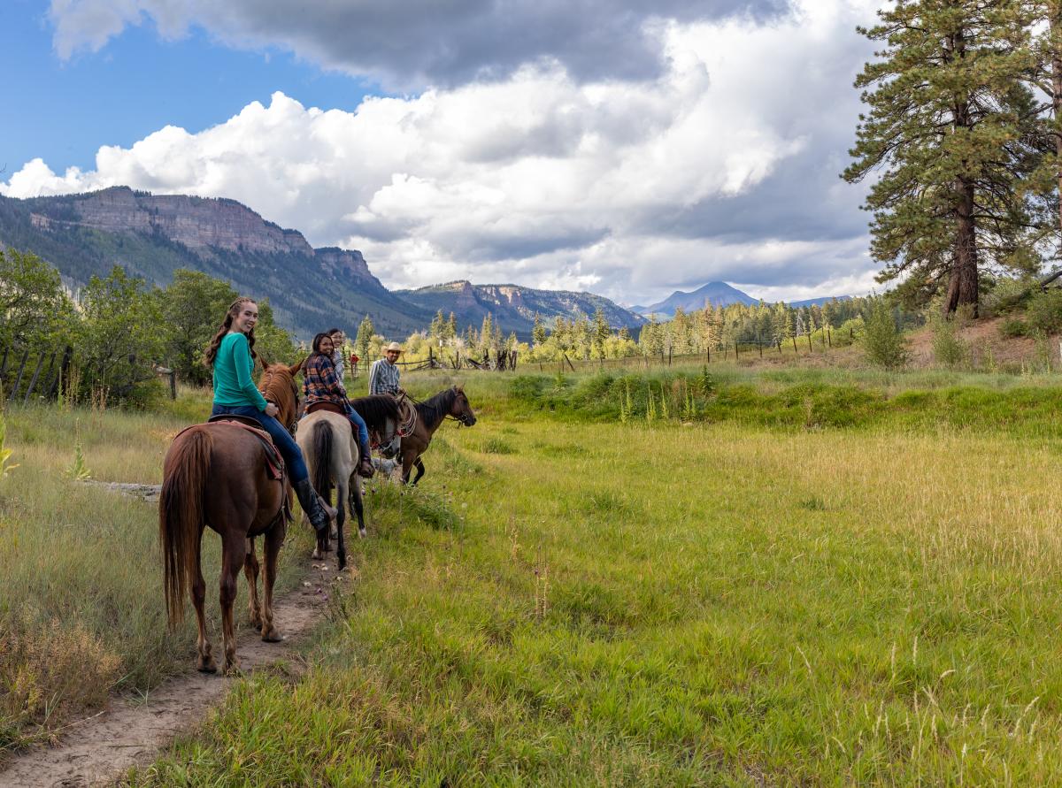 Horseback Riding at Bears Ranch During Summer