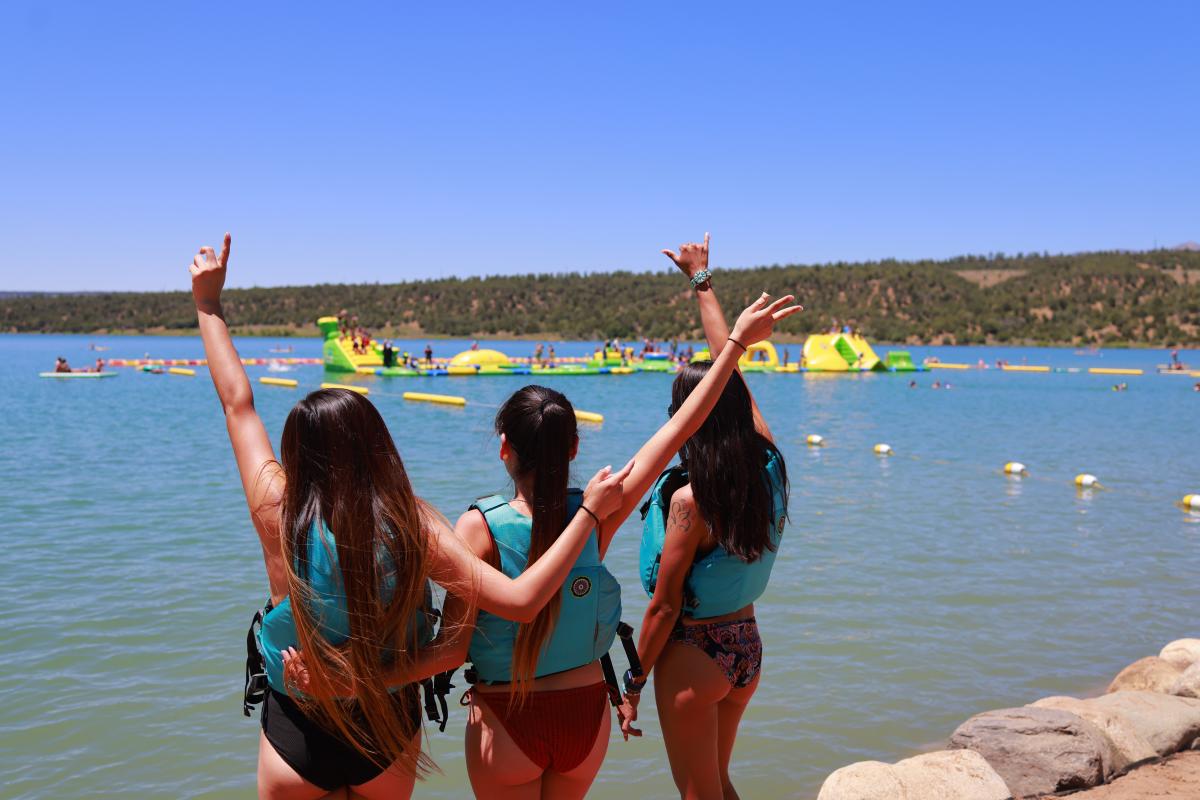 WiBit Park at Lake Nighthorse During Summer | Rhyler Overend | Visit Durango