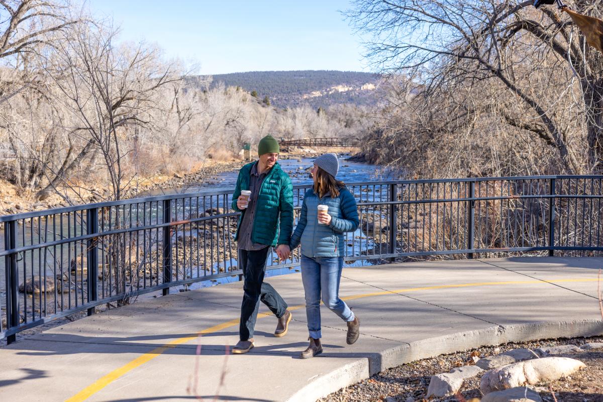 Walking on the Animas River Trail during Winter | CTO
