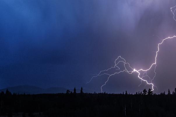 Lightning Near West Durango, Colorado