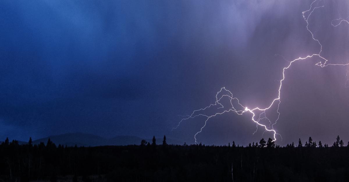 Lightning Near West Durango, Colorado