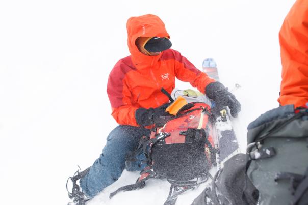Backcountry Skier with Avalanche Gear, Durango, CO